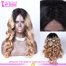 Vague de corps Qingdao cheveux gros prix vierge indien humaine Ombre Lace Front perruque cheveux